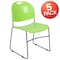Flash Furniture Green Plastic Stack Chair, PK5 5-RUT-188-GN-GG - alternate 4